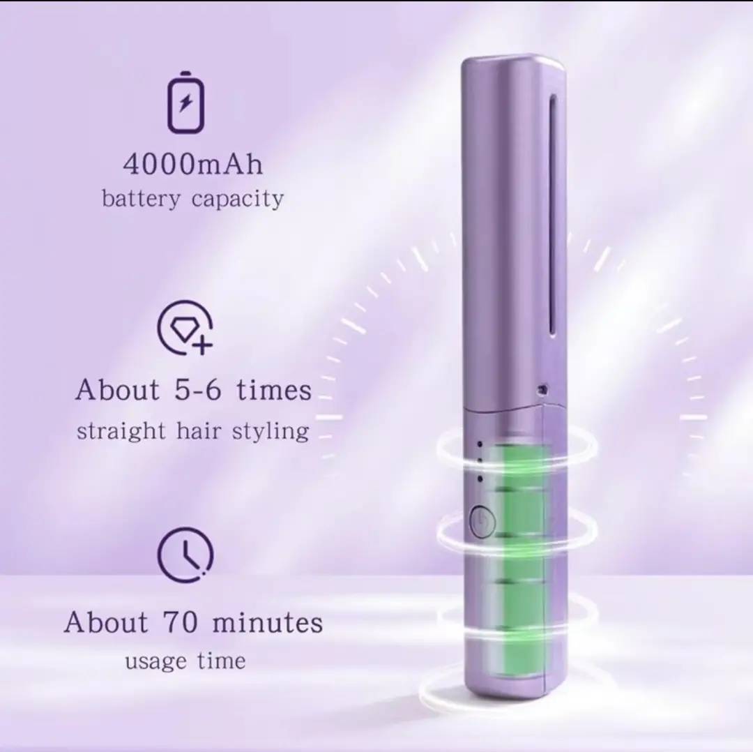 Rechargeable Hot Comb Hair Straightener
